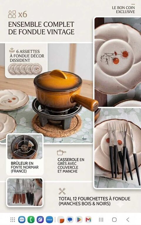 Service à  escargots+service à  fondue+plat inox Amnéville (57)