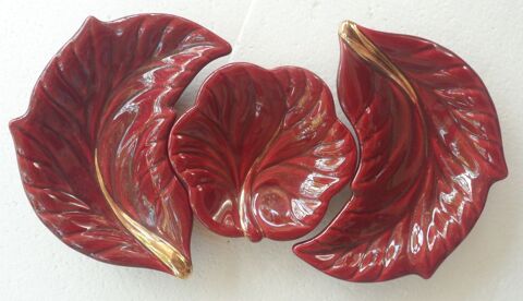 Lot de 3 coupelles vide-poches en céramique brillante vernis 68 Castries (34)