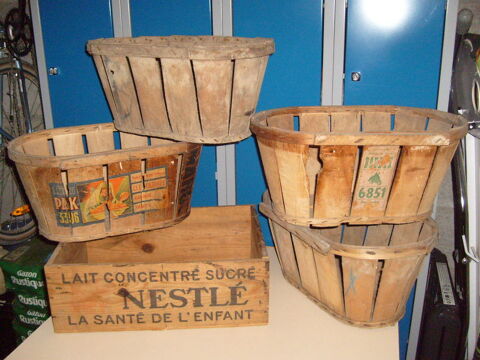 4 Cagette Fruits & Légumes Ancienne en Bois 20 Varades (44)