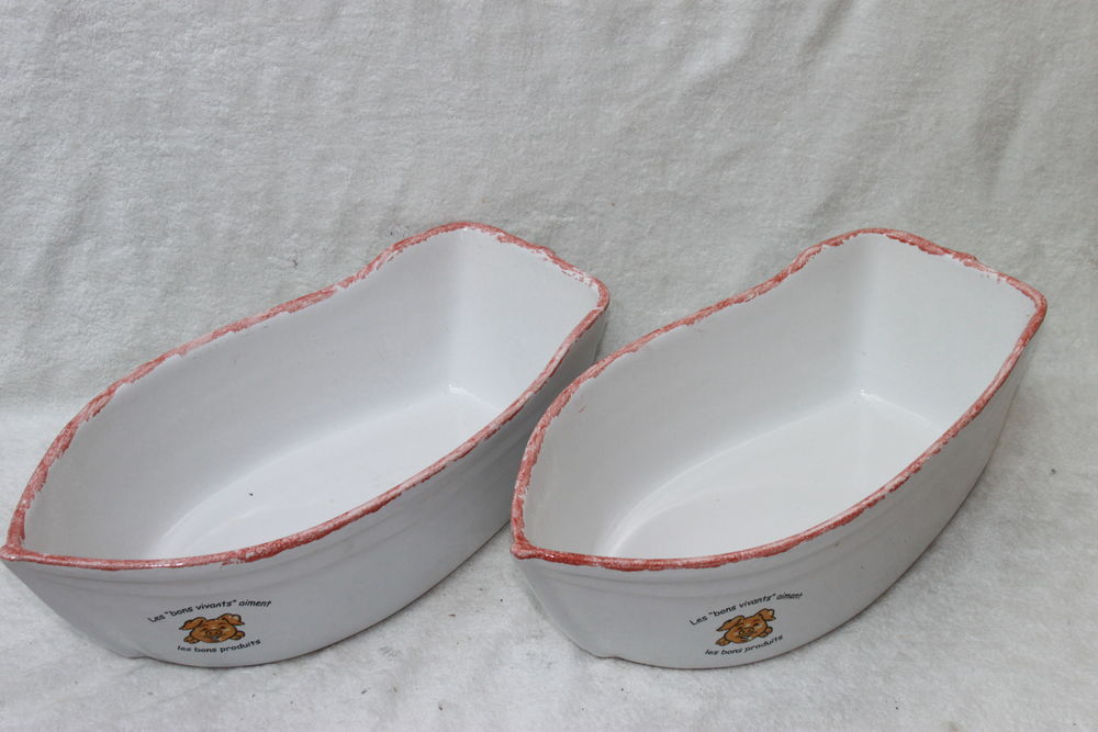 Plats c&eacute;ramiques en forme de bateau Cuisine