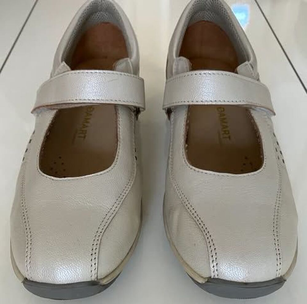 Chaussures Damart, femme, T-38, blanc / &eacute;cru, iridescent Chaussures