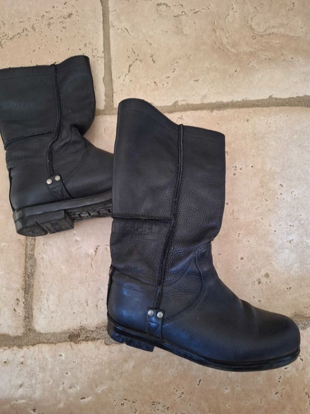 bottes palladium en cuir grain&eacute; Chaussures