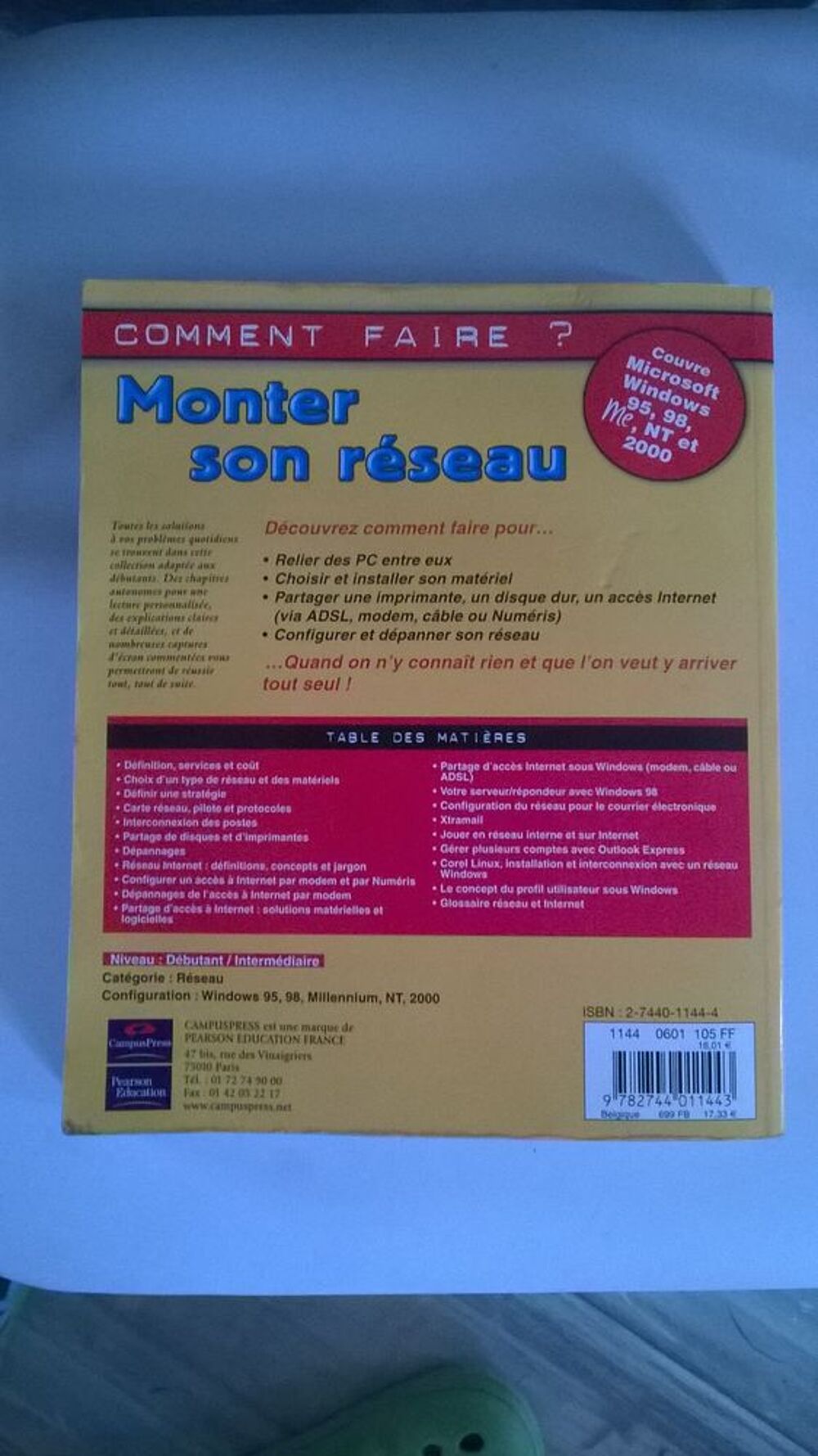 Livre Monter Son Reseau de Olivier Pavie Matériel informatique