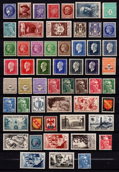 Lot timbres France de 1941/51 neufs avec trace ch, TB 2 Cholet (49)