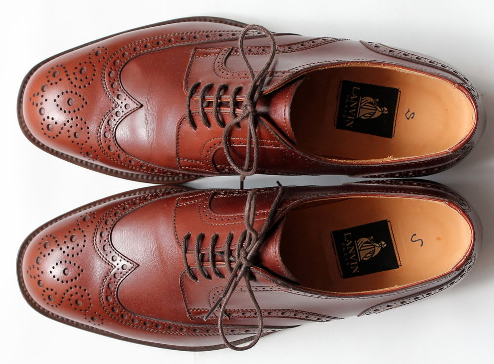 Derby cuir marron LANVIN T.41 1/2 Fr ou 7 1/2 Chaussures