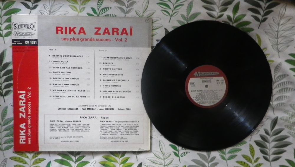RIKA ZARAI Ses 16 plus grands succ&egrave;s vol. 2 Vynil 33T Audio et hifi