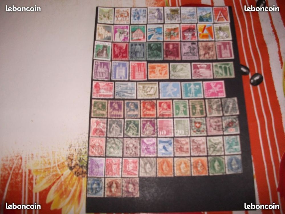 Lot de 128 timbres de SUISSE oblit&eacute;r&eacute;s et diff&eacute;rents.
