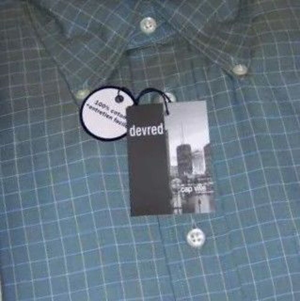 Chemise bleue DEVRED - Taille XXL 45-46 - Neuve Vêtements