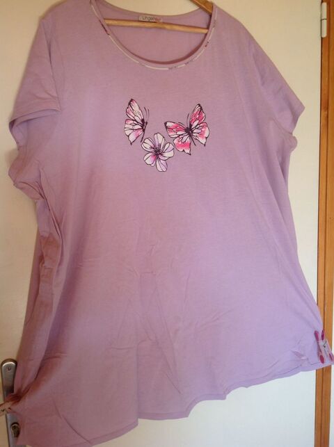 CHEMISE DE NUIT VIOLETTE PAPILLONS GRANDE TAILLE 15 Tr�gunc (29)