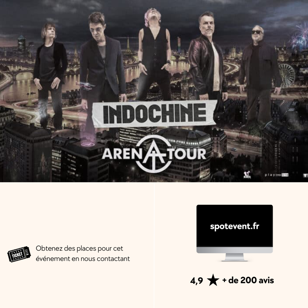 INDOCHINE | Accor Arena 2026 - Places concert Billetterie