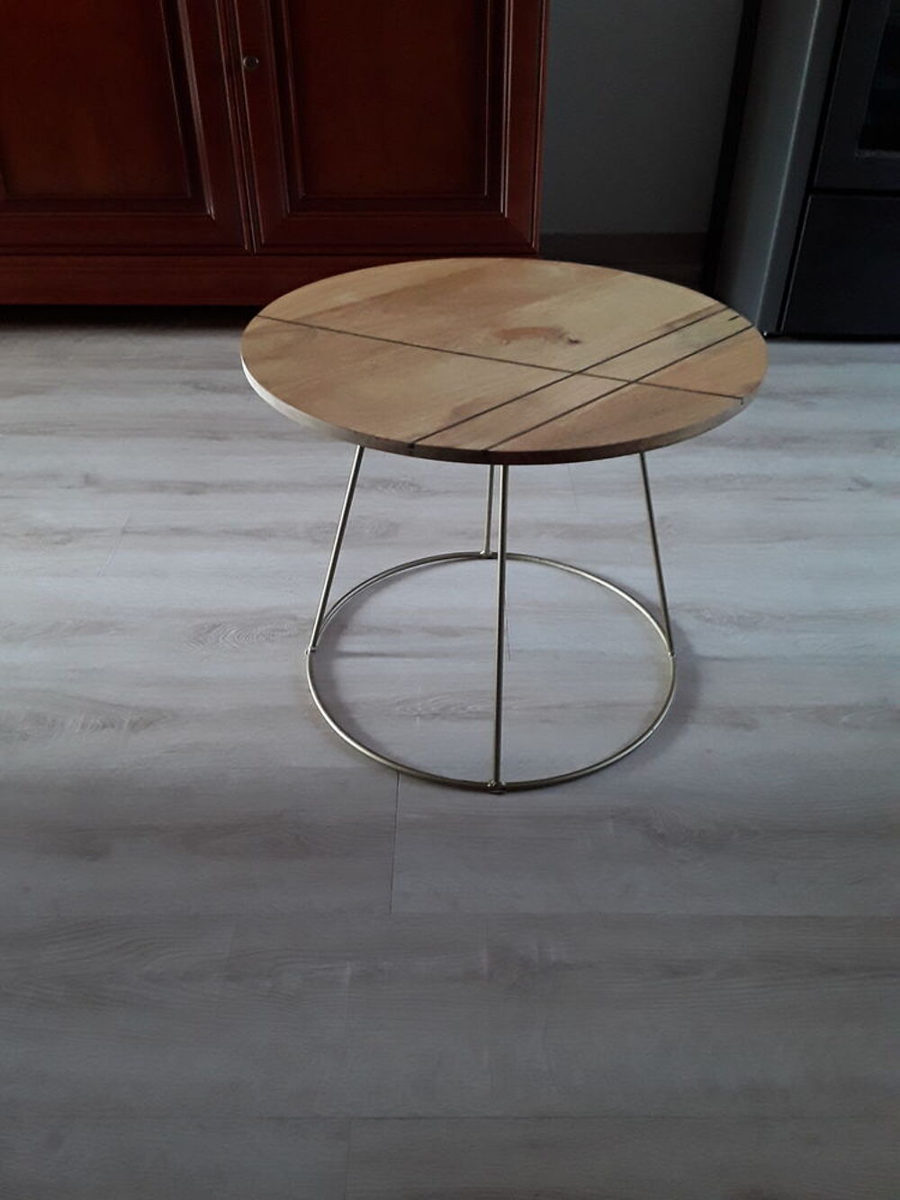 Table d appoint bois et acier Meubles