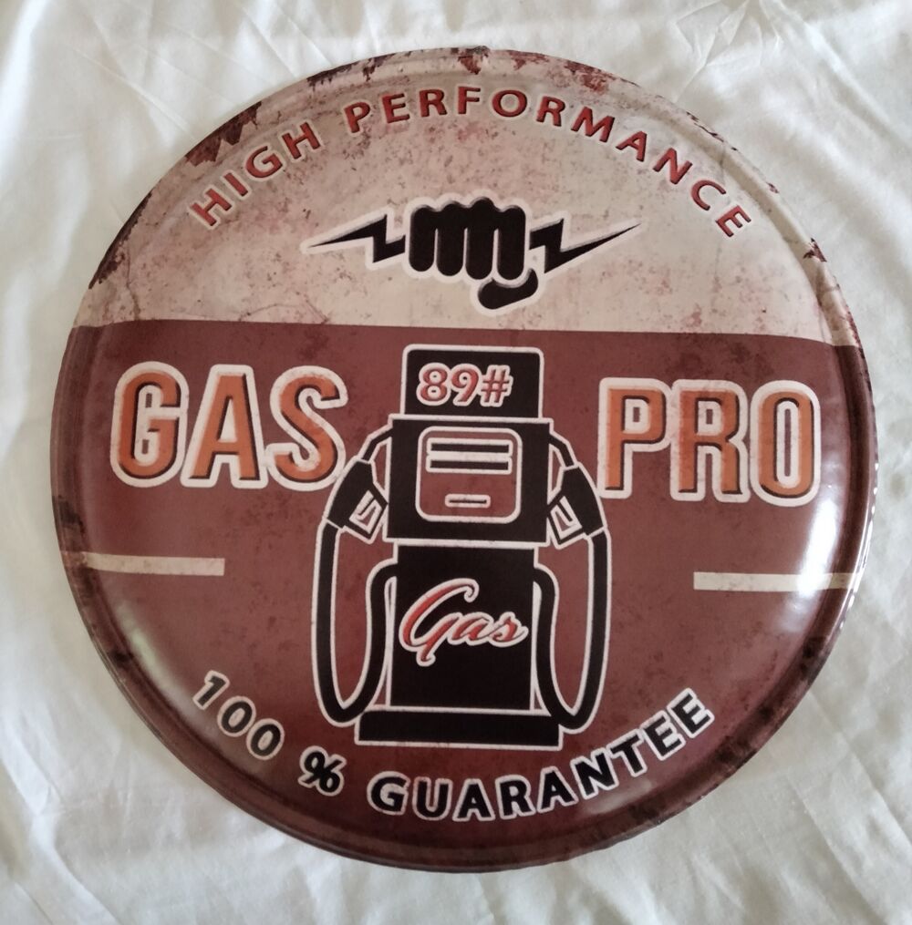Plaque publicitaire Gas Pro. Décoration