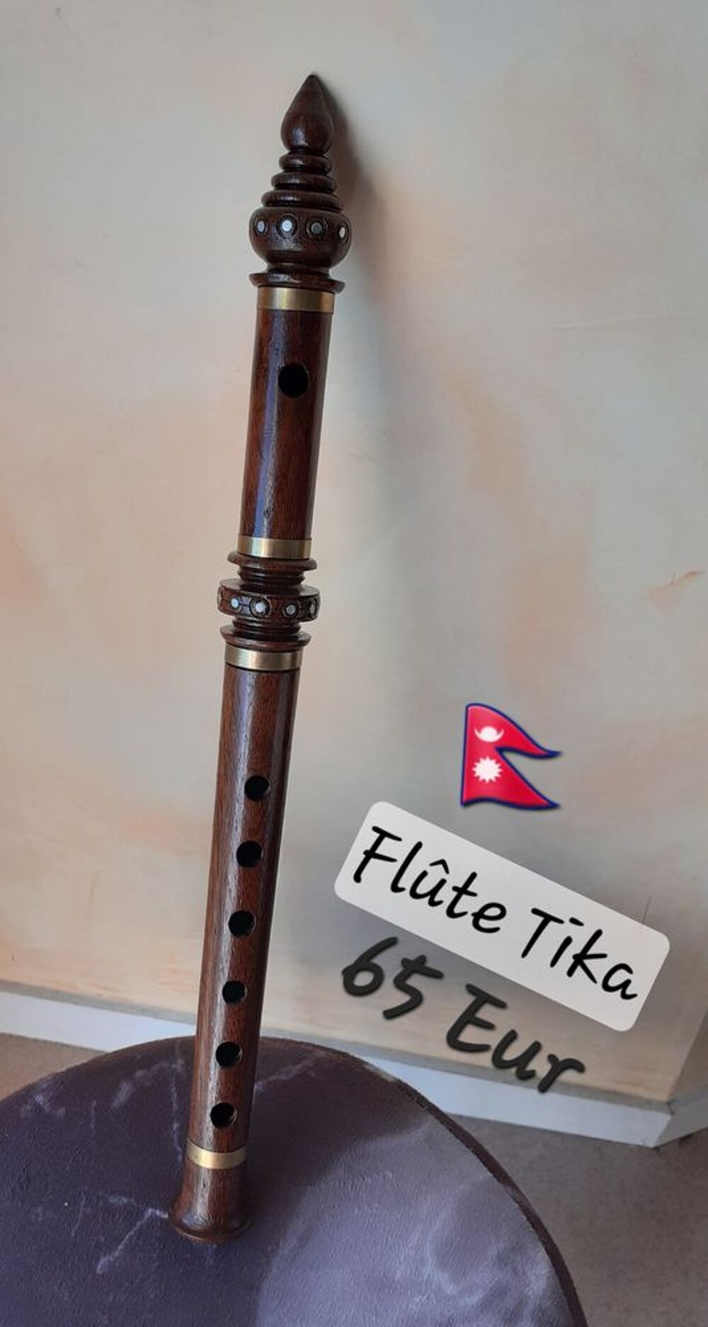 Flute en bois traversi&egrave;re n&eacute;palaise Instruments de musique