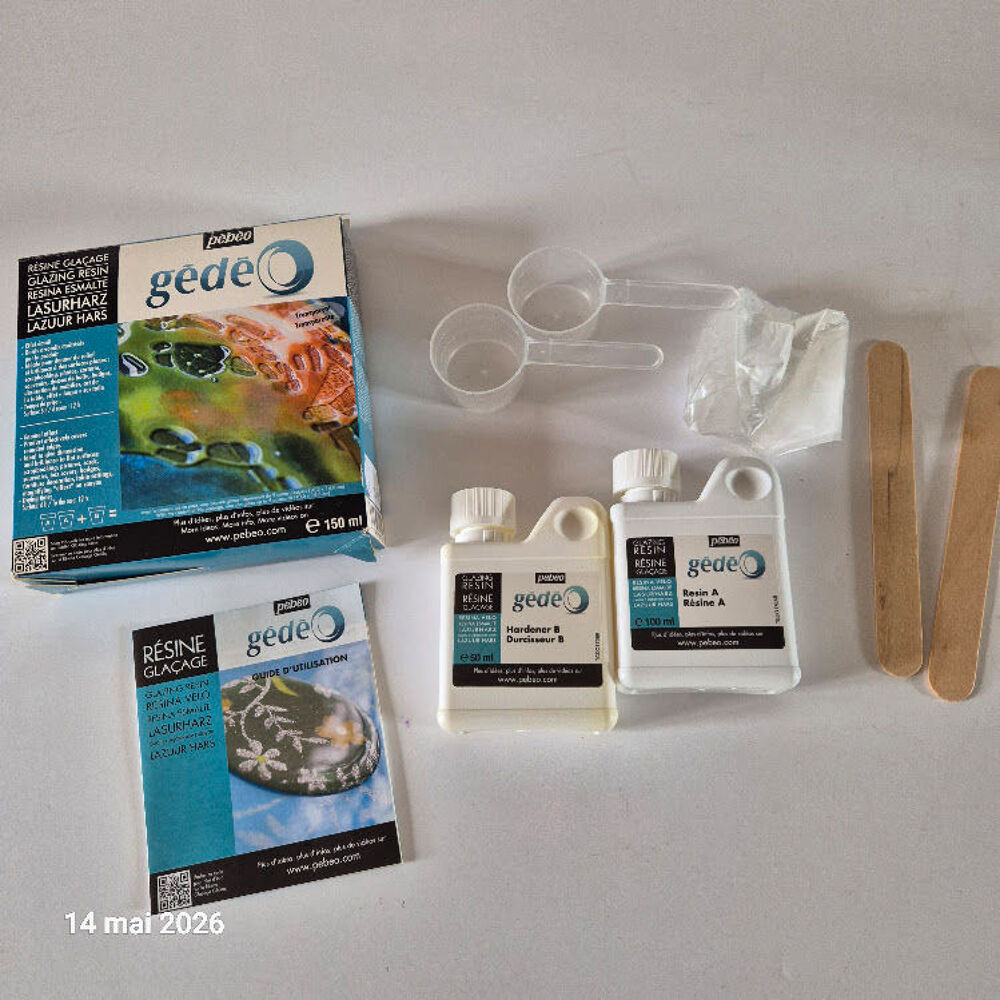 Kit r&eacute;sine gla&ccedil;age 150 ml Pebeo, 
Bricolage