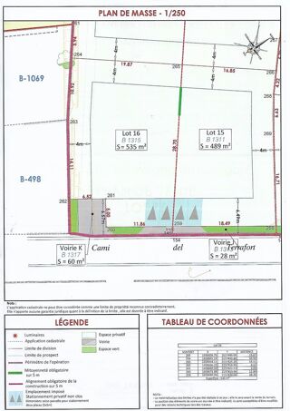  Terrain  vendre 535 m