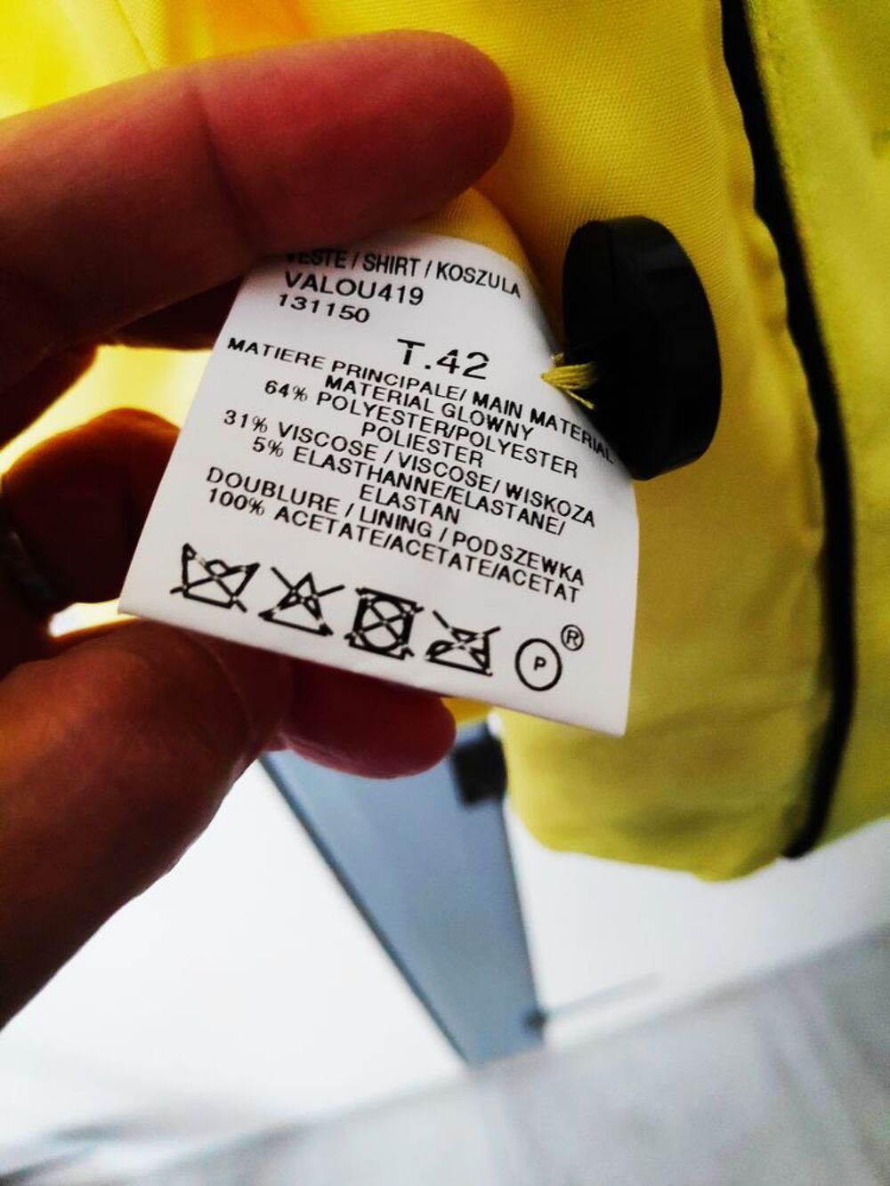 Jolie veste blazer jaune Vtements