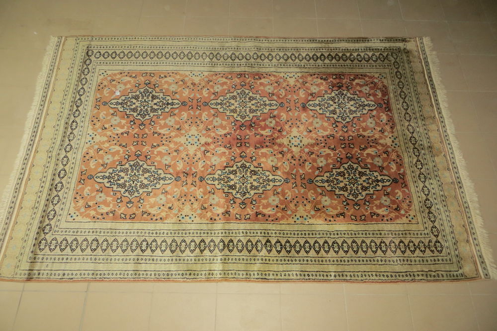 Tapis laine et soie Pakistan Décoration