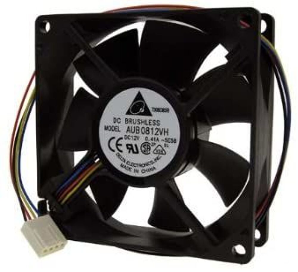 Ventilateur bo&icirc;tier noir - Delta Aub0812vh -80 mm -&agrave; 4-pin Matériel informatique