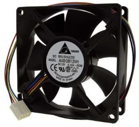 Ventilateur boîtier noir - Delta Aub0812vh -80 mm -à 4-pin 4 Milhaud (30)