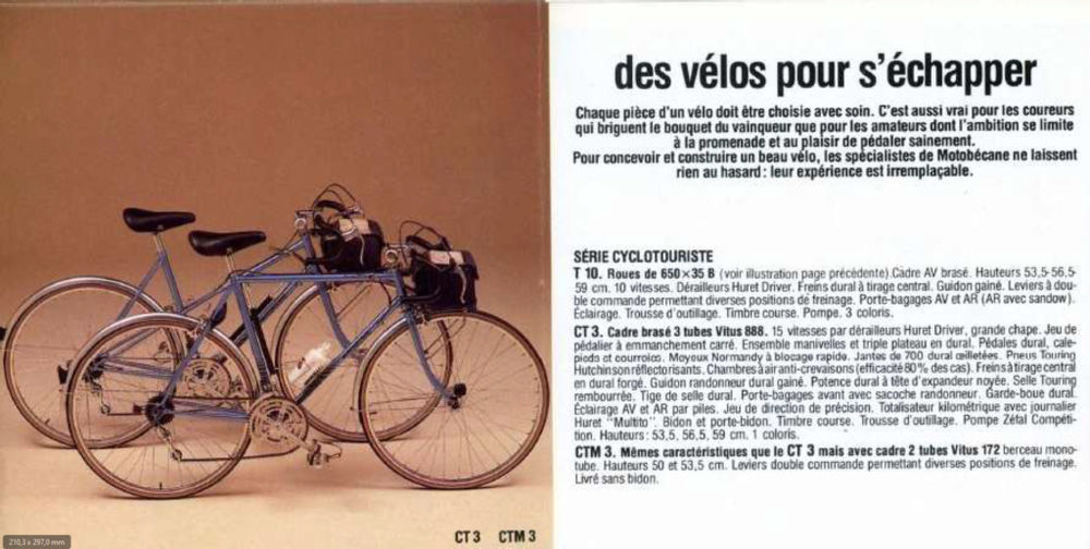  VELO motobecaane ct3 de 1979 comme neuf 459km origine Vélos