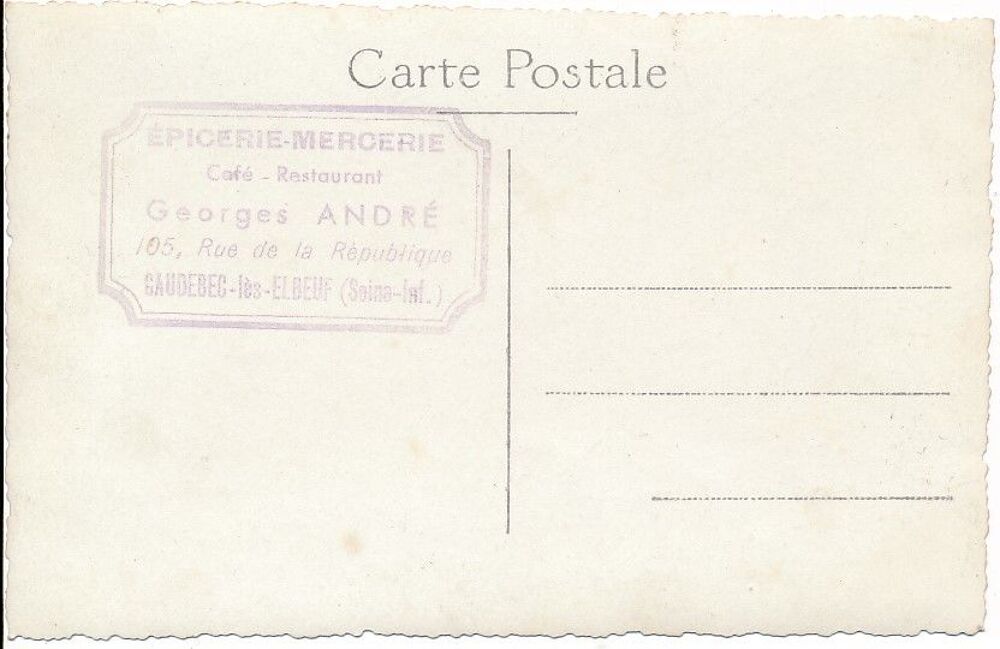 CPA PHOTO CAUDEBEC LES ELBEUF &Eacute;PICERIE MERCERIE ANDR&Eacute; 