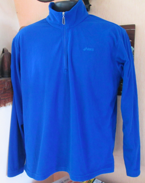 Sweat polaire bleu demi zipp� Asics 12 Herblay (95)