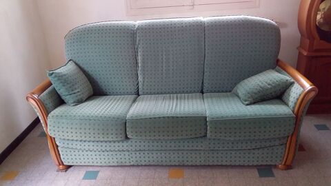 Canap confortable, tissu vert, trs bon tat 80 Torc-en-Valle (72)