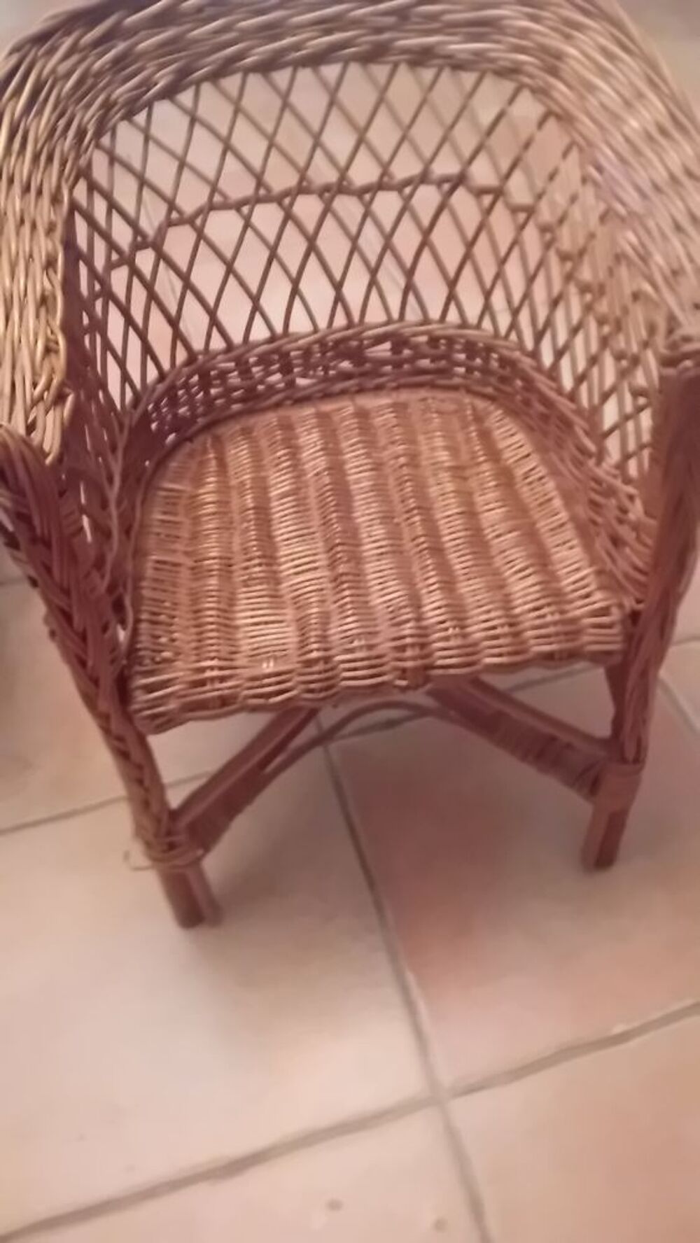 fauteuil enfant en osier Meubles