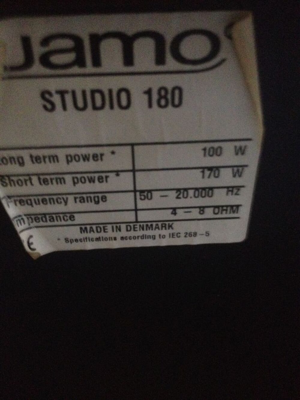 jamo studio 180 colonne vintage Audio et hifi