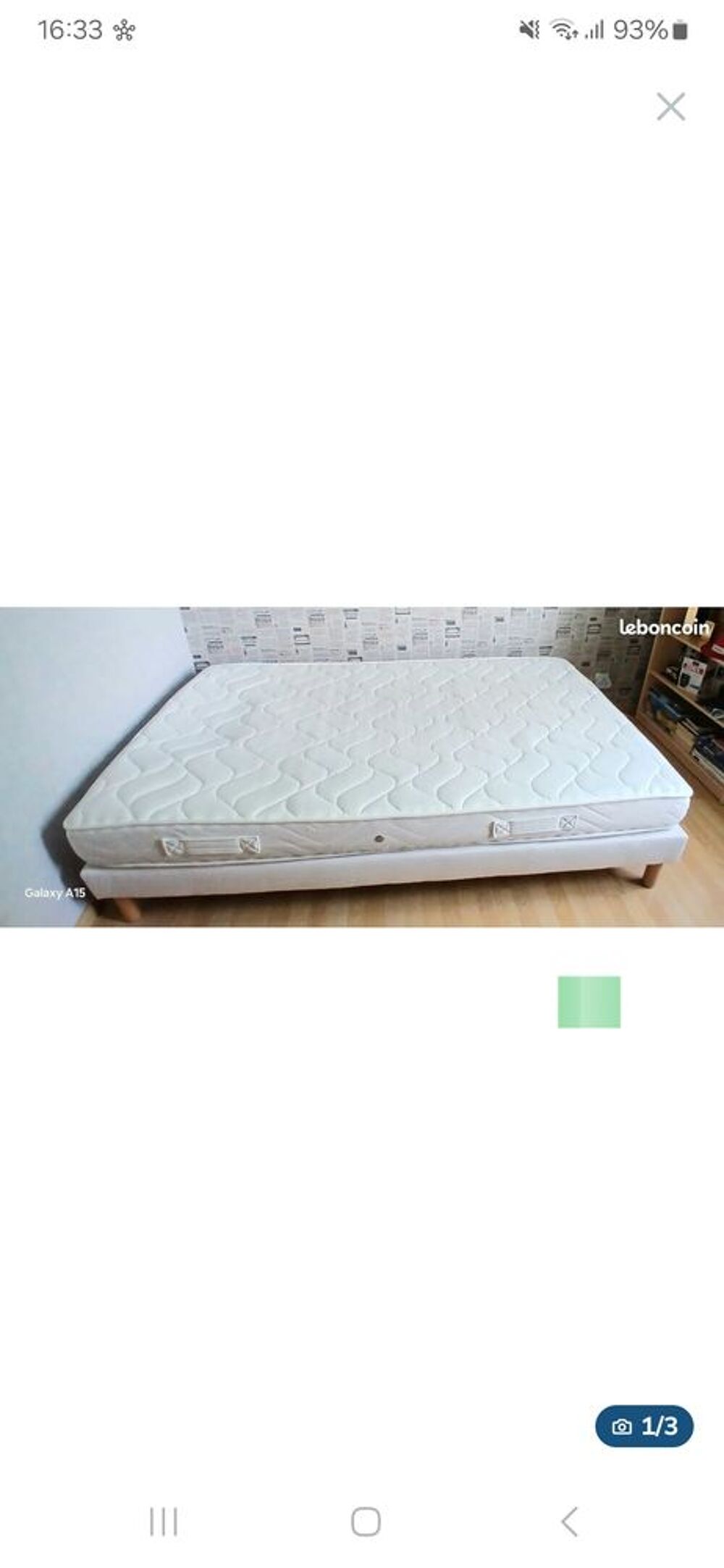 Sommier+matelas 120&times;90 Meubles