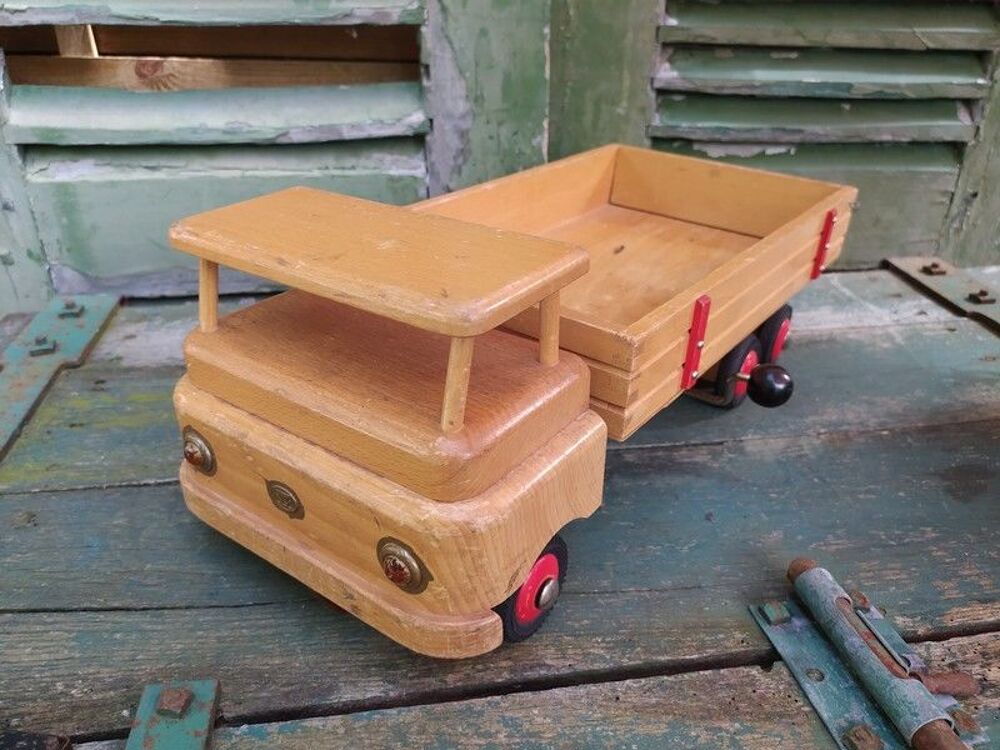 Jouet Camion Benne en Bois Marque Bigge W. Ann&eacute;es 60 Jeux / jouets