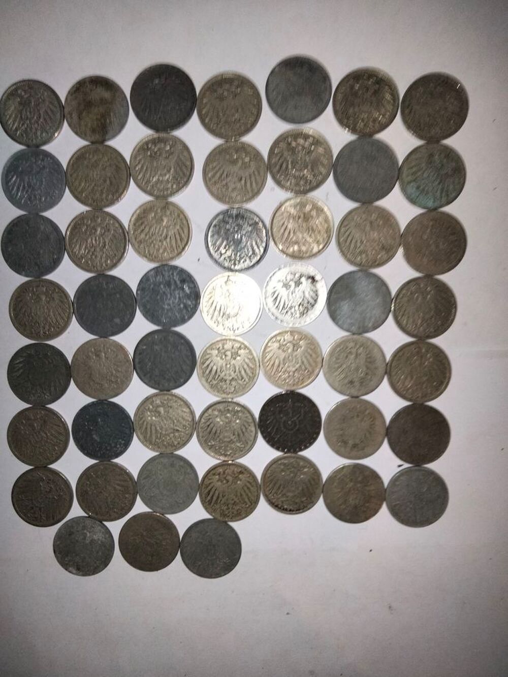 Lot de 52 pi&egrave;ces d'ancienne monnaie allemande 
