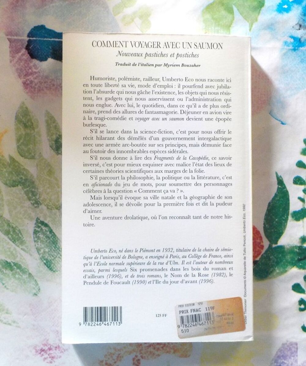 COMMENT VOYAGER AVEC UN SAUMON Nouveaux pastiches et postich Livres et BD