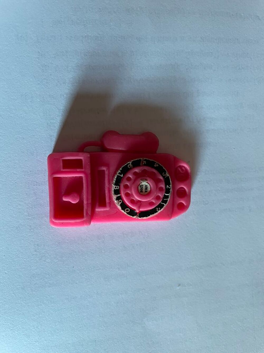 Gomma gomme eraser collection telephone jetons rose 