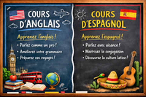   Langues anglaise et espagnole présentiel ou visio  
