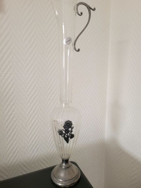 Vase soliflore verre et �tain hauteur 34,5 cms 10 Saint-Quentin (02)