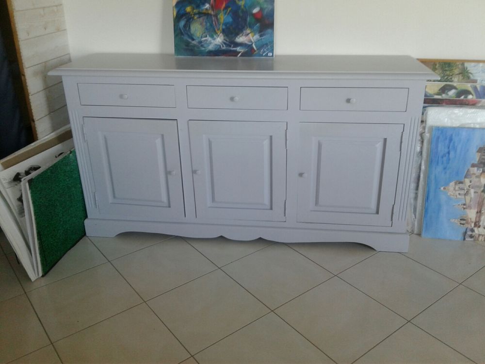 Enfilade gris clair - bois massif Meubles