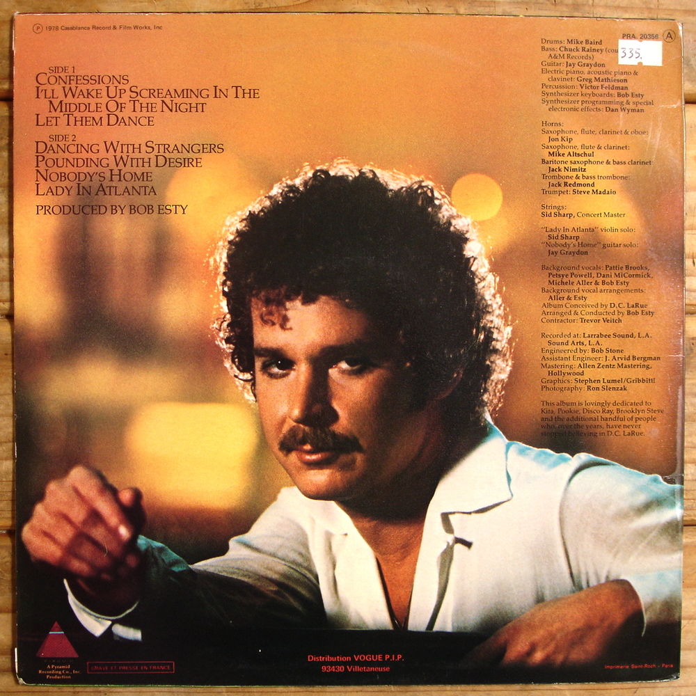 D.C. LaRUE (DC La RUE)-33t-CONFESSIONS-DISCO FUNK DANCE-1978 CD et vinyles