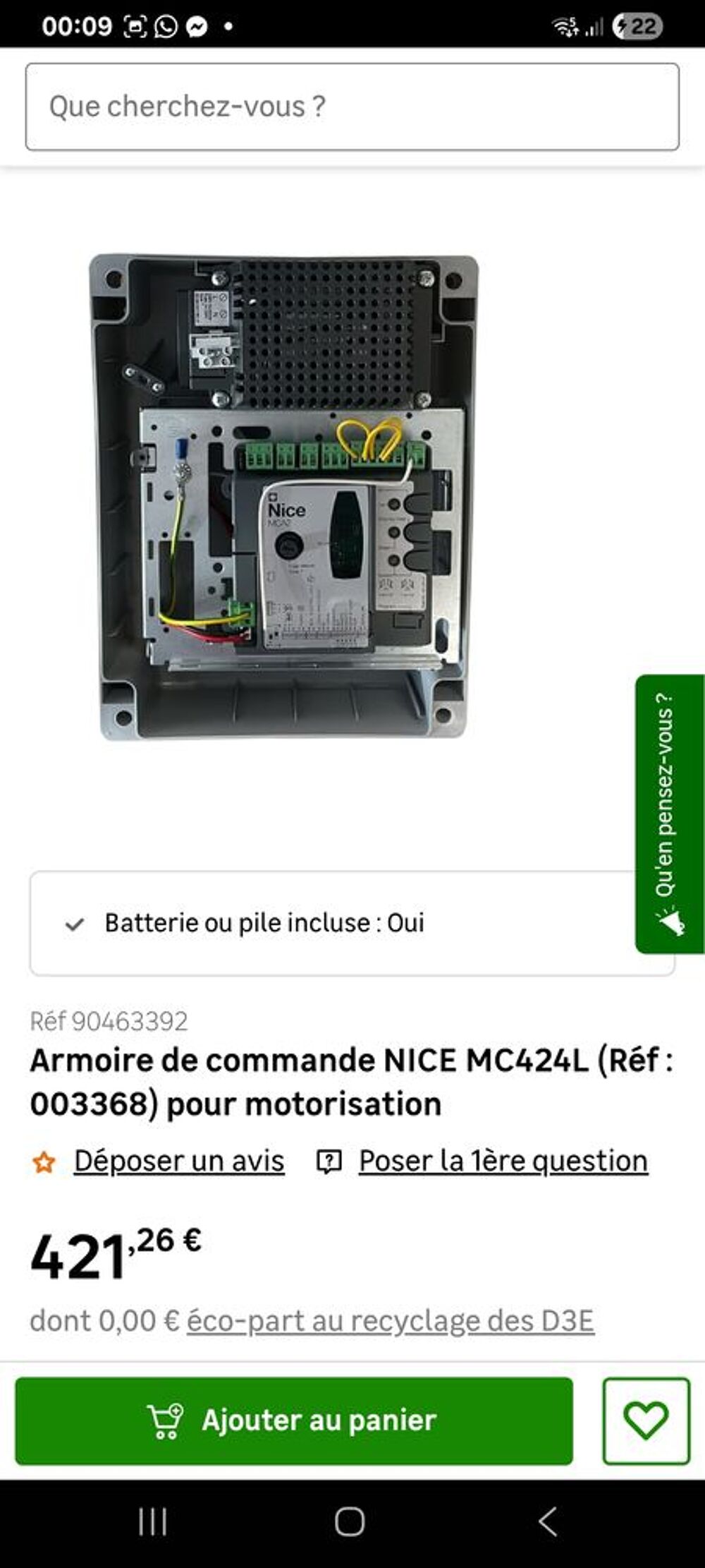Moteur commande portail ou volet Bricolage