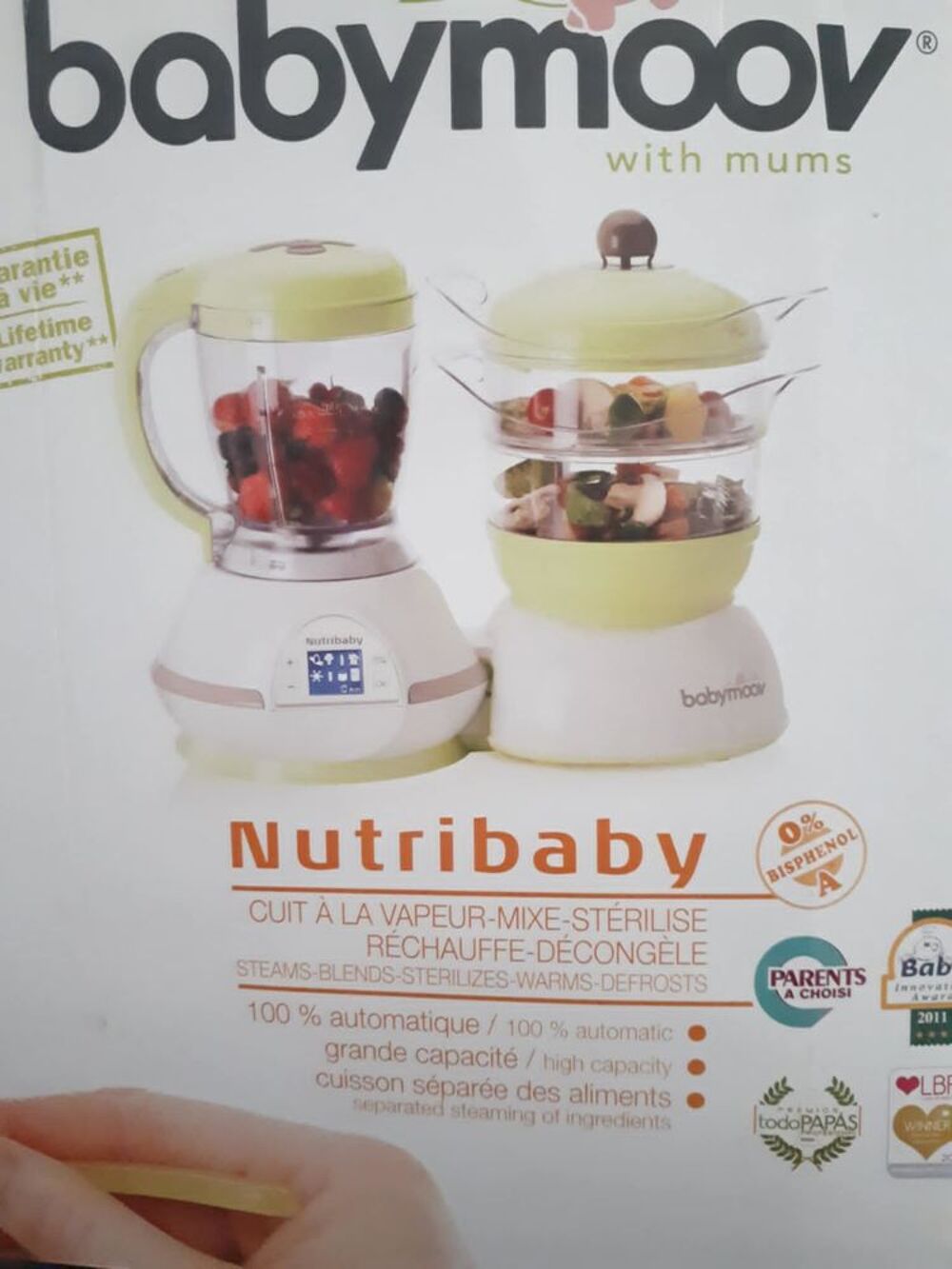 Nutribaby Babymoov st&eacute;rilise, r&eacute;chauffe, cuit &agrave; la vapeur... Puériculture