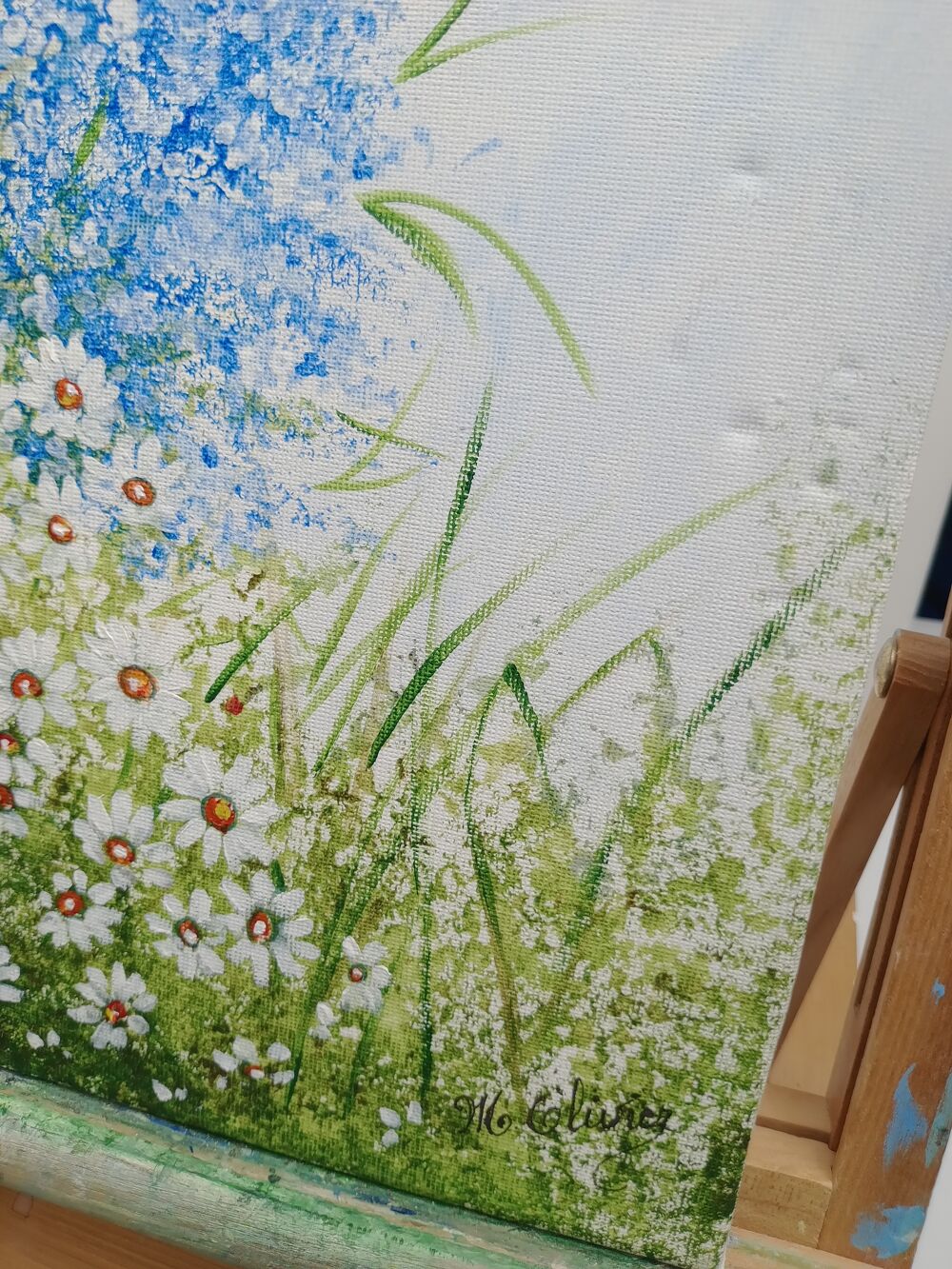 tableau fleuri - d&eacute;coration - peinture acrylique Décoration