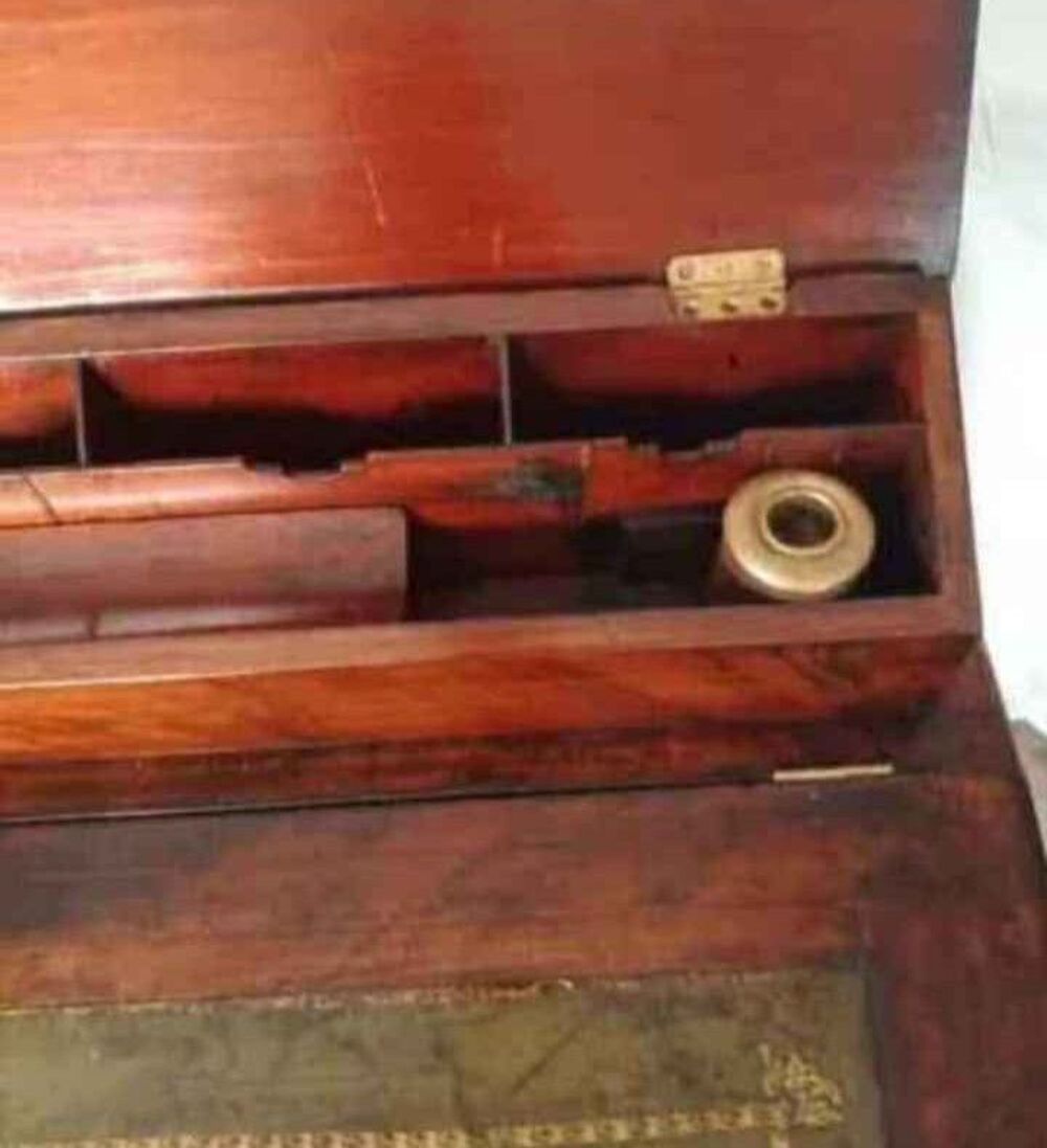 Rare bureau 19eme Edouardien walunt Davenport Meubles