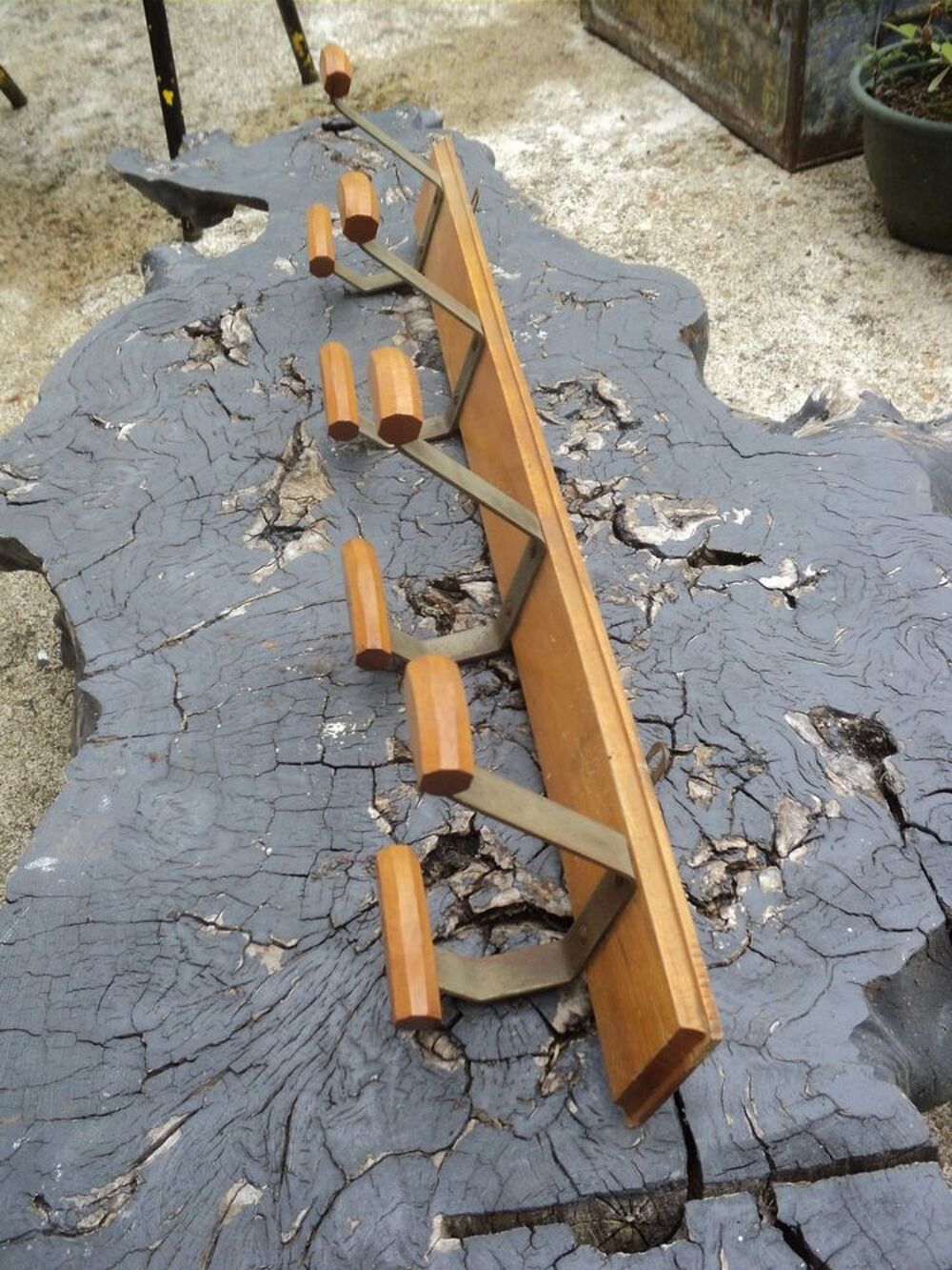 Ancien Porte-Manteau Bois Vintage. Meubles