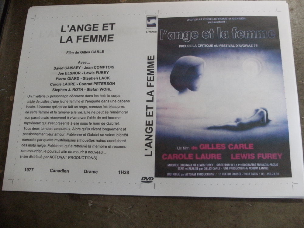 Film : " L 'ange et la femme " DVD et blu-ray