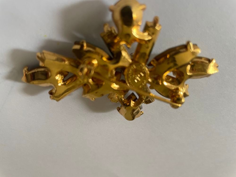 Broche Croix strass vert Crystal Christian LACROIX Bijoux et montres