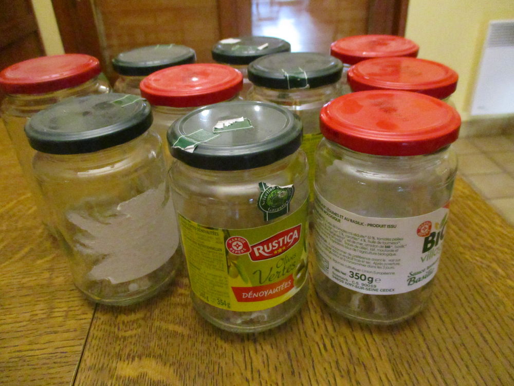 10 pots en verre de 350 grammes = 30 centimes pour un Cuisine