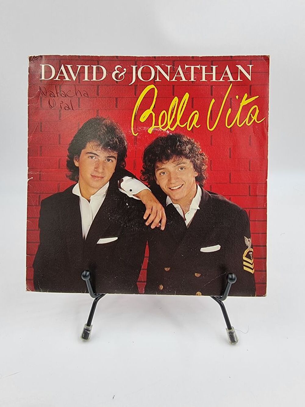 Vinyle 45 tours David &amp; Jonathan : Bella Vita avec fourreau CD et vinyles