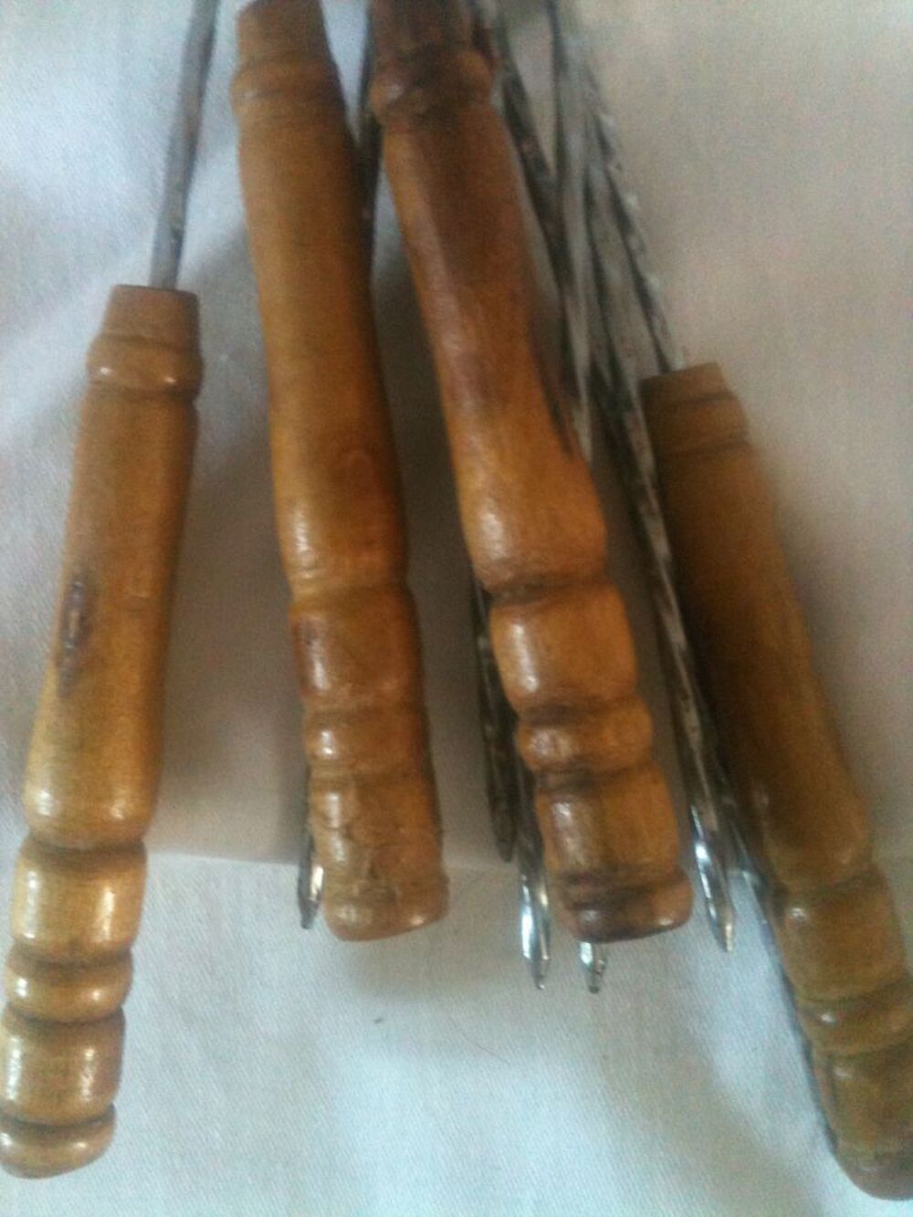 12 piques &agrave; brochette m&eacute;tal et bois Cuisine