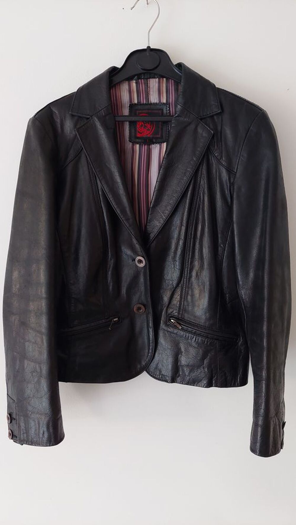 Blazer veste cuir Vintage T L Vtements