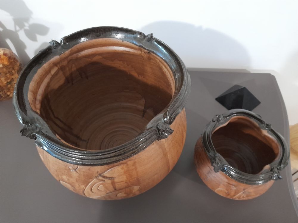 Lot de 2 poteries artisanales Décoration